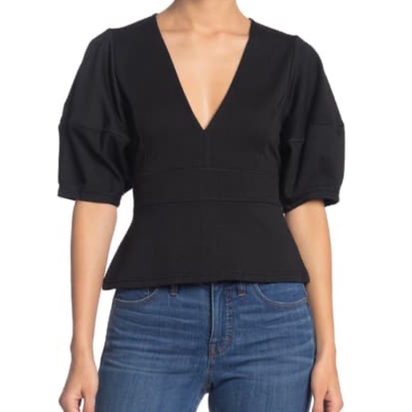 Free People Tops - Free People Bubble Sleeve Blouse